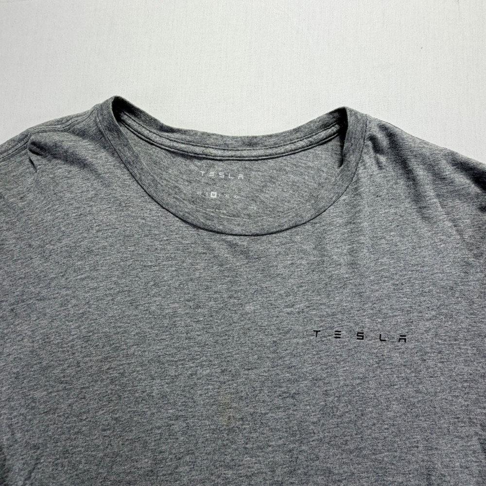 Tesla Long Sleeve‎ T Shirt Gray Mens Medium